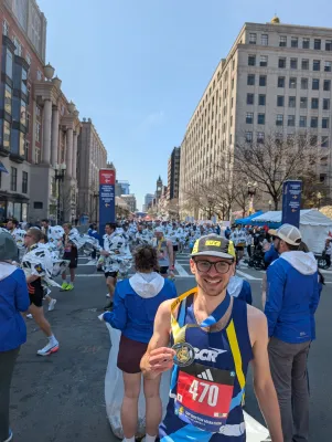 Halfway through the race.